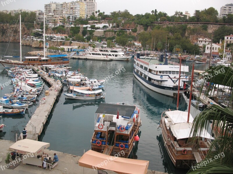 Port Turkey Ships Boats Sea