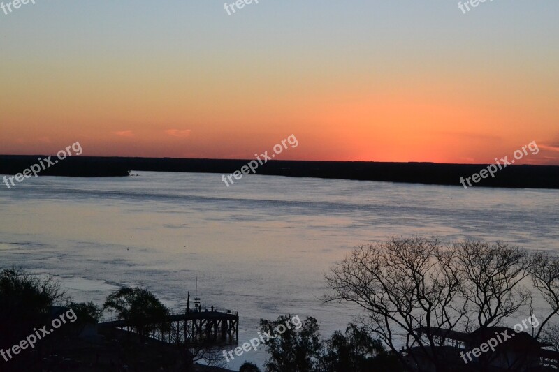 Natural Landscape River Sunset Free Photos