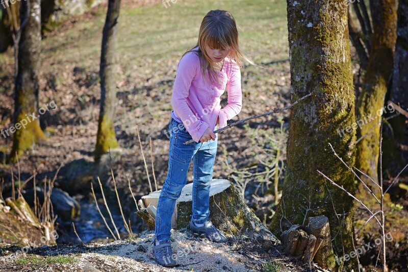 Human Child Girl Blond Outdoor Nature