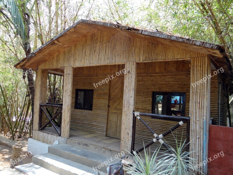 Cottage Hut Bamboo Cabin Leisure