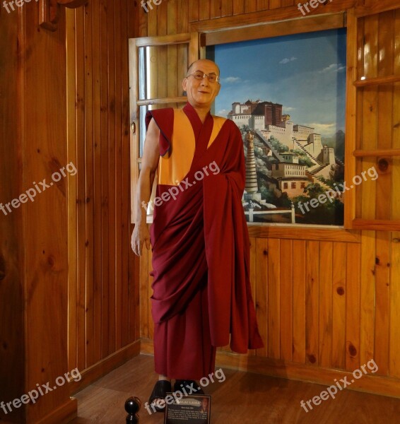 Dalai Lama Statue Wax Leader Spiritual