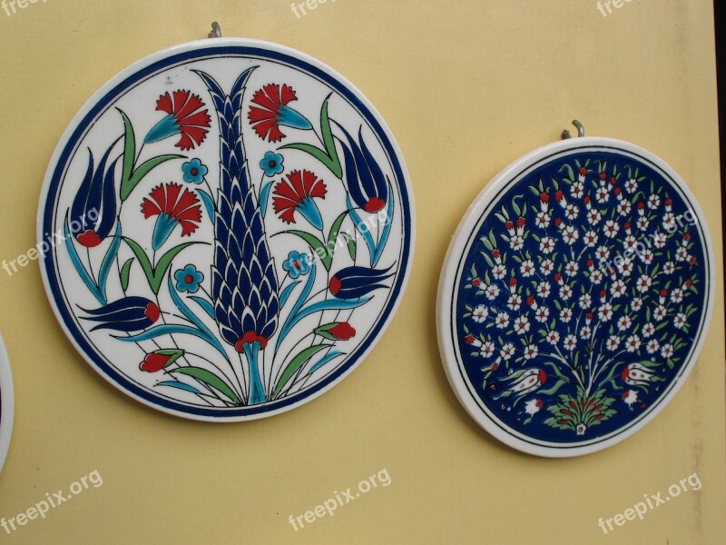 Plate Handmade Arts And Crafts Turkey Painting