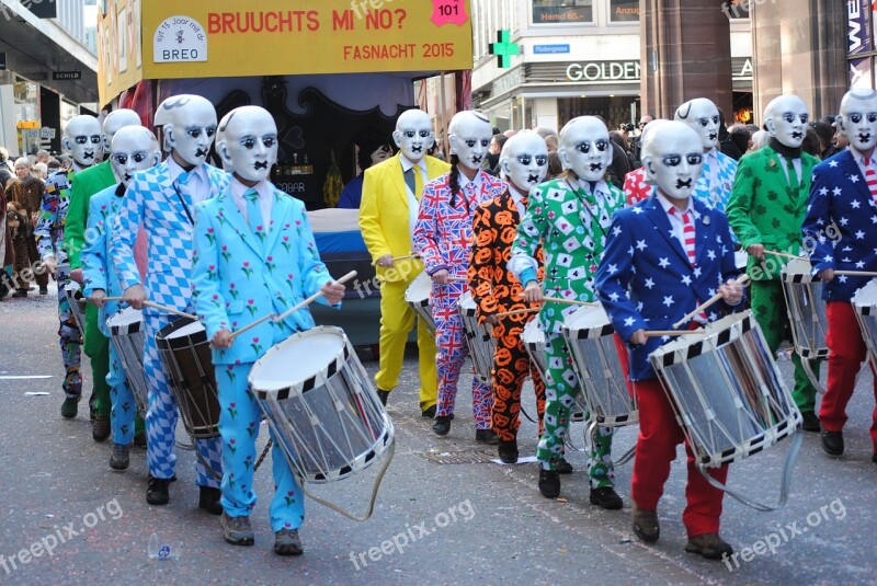 Mask Group Tambour Carnival Basler Fasnacht 2015