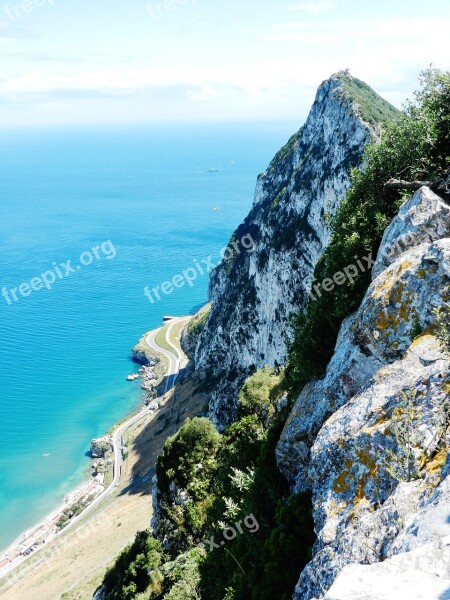 Gibraltar Spain Mediterranean Rock Sea