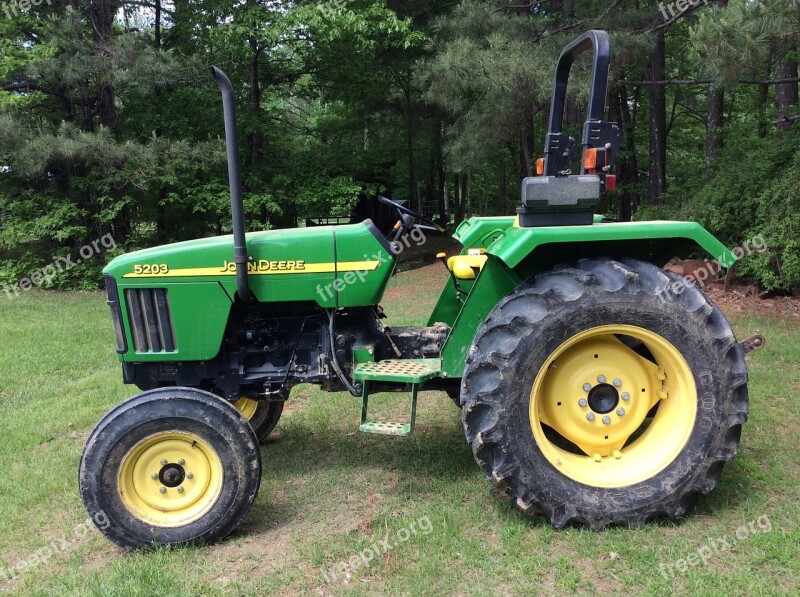 John Deere Tractor Farm Rural Agricultural