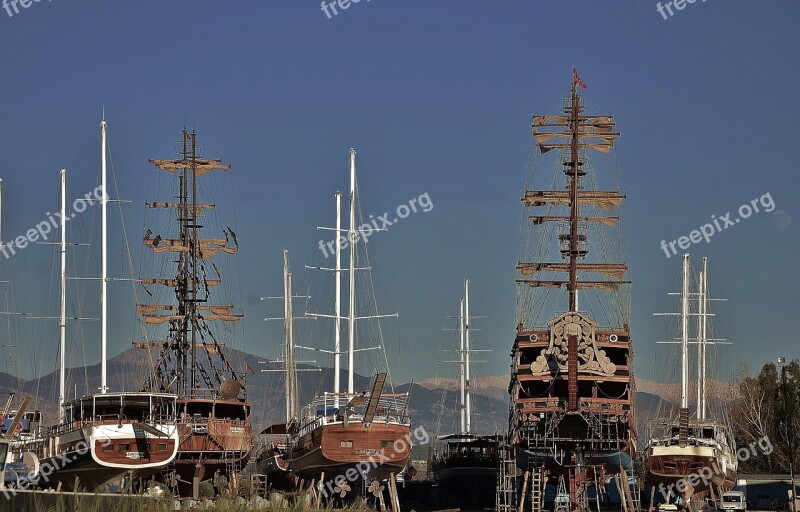 Sailing Ship Vessel Boat Sea