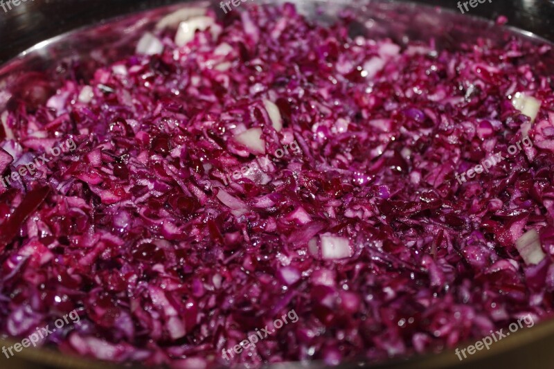 Red Cabbage Coleslaw Kohl Salad Food