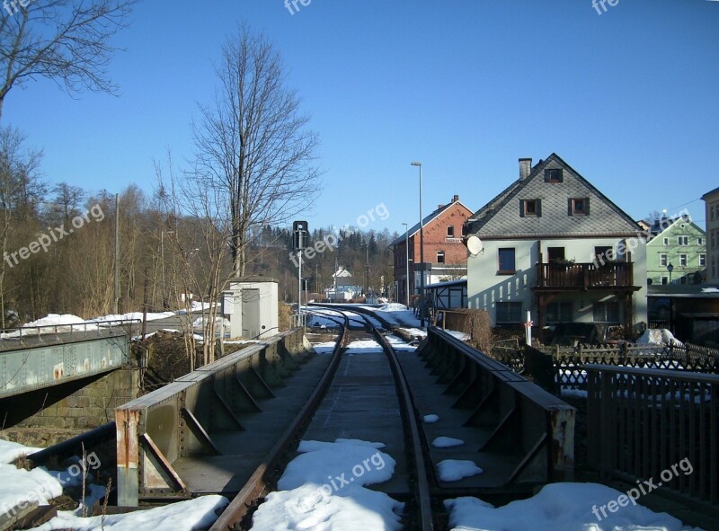 Ground Rail Soft Railway Tracks Railway Station Neuhausen