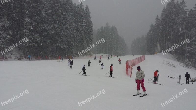 Winter The Dolomites Snow The Alps Italy