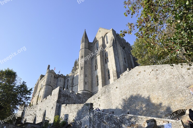 Brittany Mont Saint Michel Pierre History Staircase Ruin