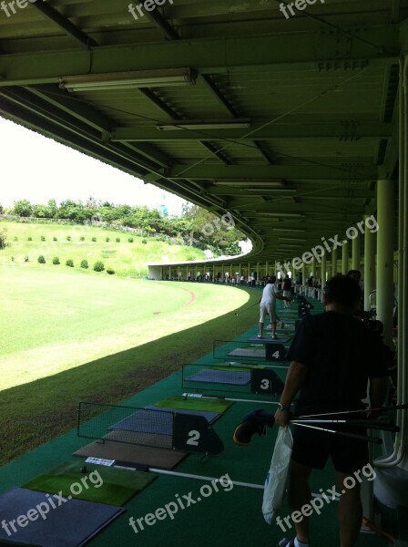 Golf Driving Range Yonabaru Symmetric Free Photos