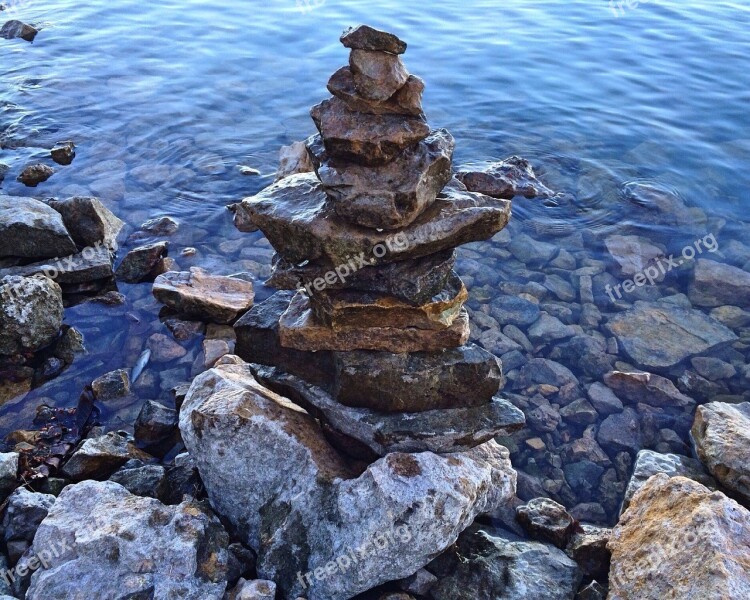 Stacked Stones Rocks Balance Nature Natural