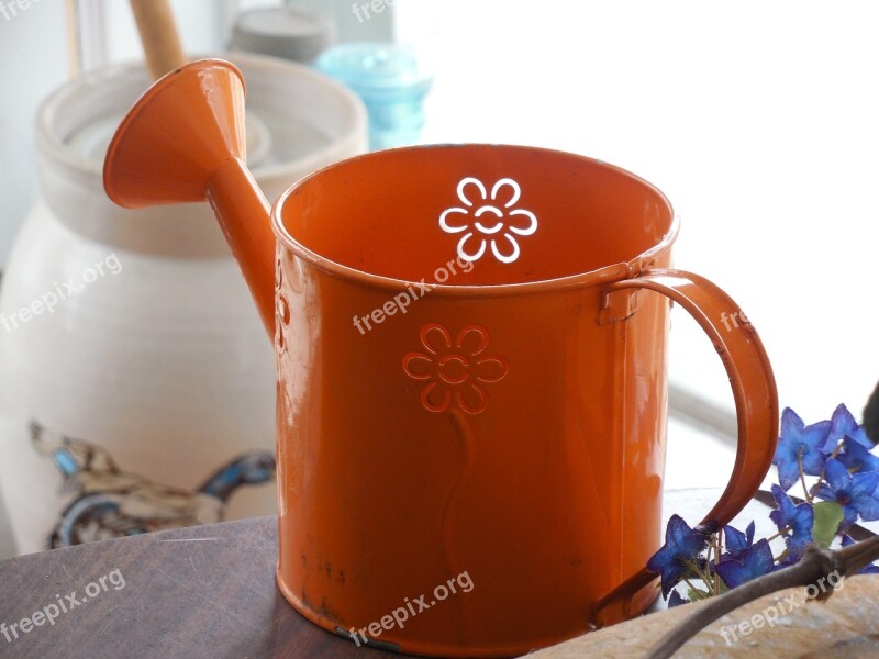 Orange Watering Can Watering Can Spring