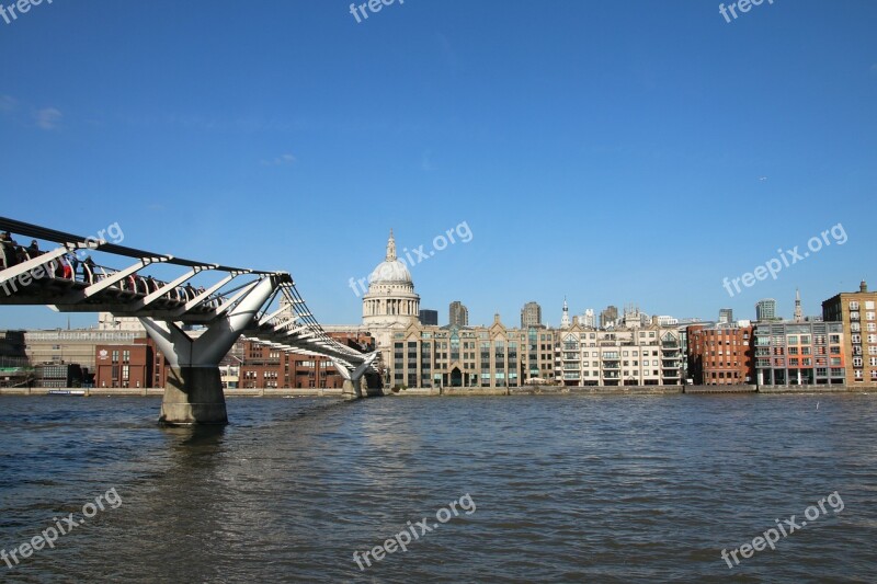 London Millennium Bridge Thames City