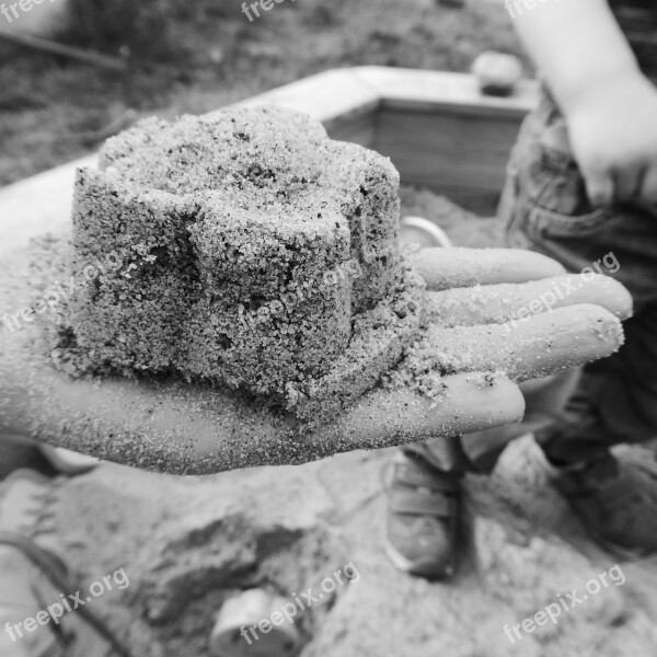 Child Hand Sand Sand Cake Child's Hand