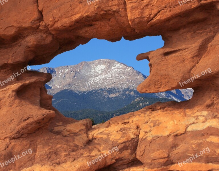 Pikes Peak Mountain Sandstone Formation Frame