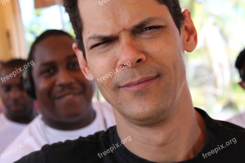 Man Portrait Selfie Happy Outdoors