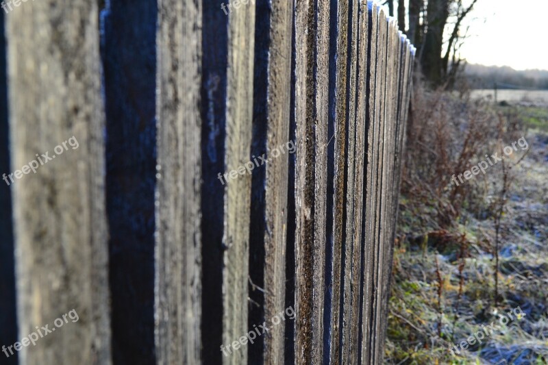 The Fence Frost Rails Winter Free Photos