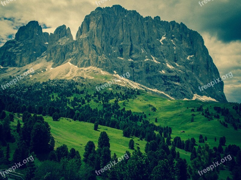 Dolomites Sassolungo Mountains South Tyrol Italy