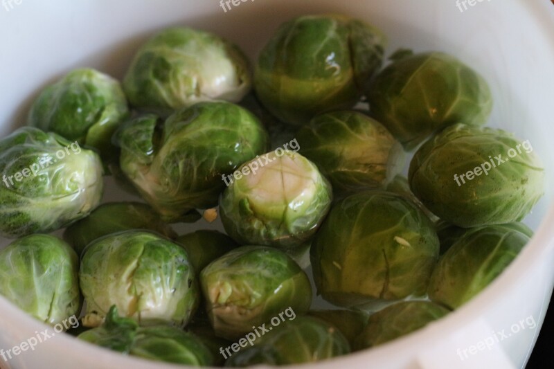 Brusselsprouts Fresh Organic Vegtable Green Food