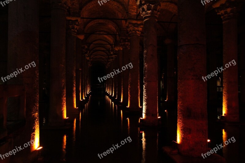 Cistern Istanbul Basilica Cistern Architecture Water