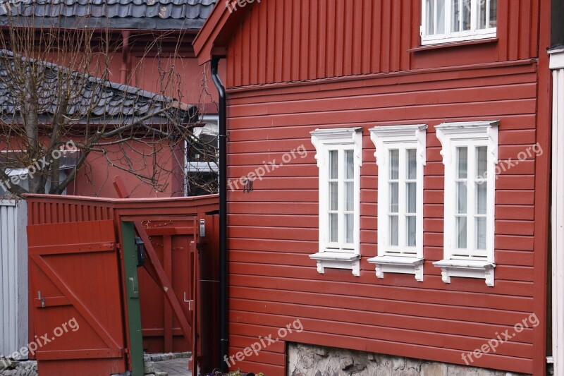 House Gable Red Window Door