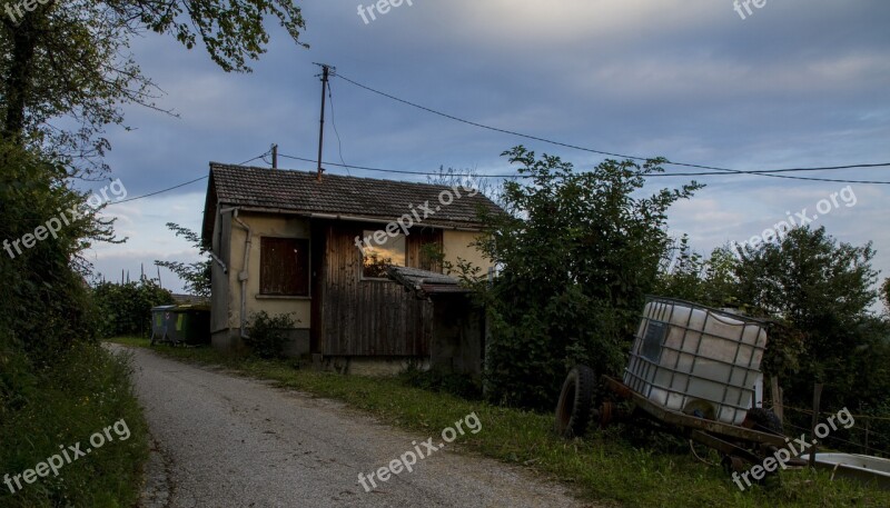 House Sunrise Nature Sky Sunset