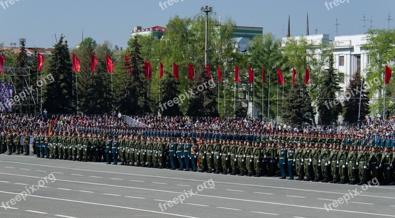 Parade Victory Day The 9th Of May Samara Area