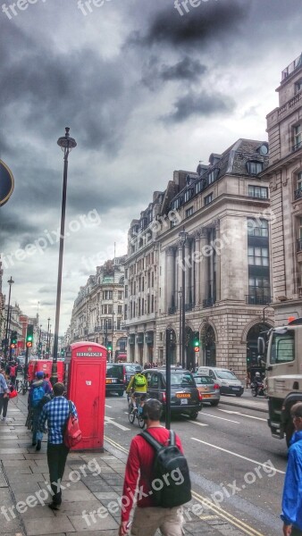 Winter London Clouds Dark Clouds Free Photos