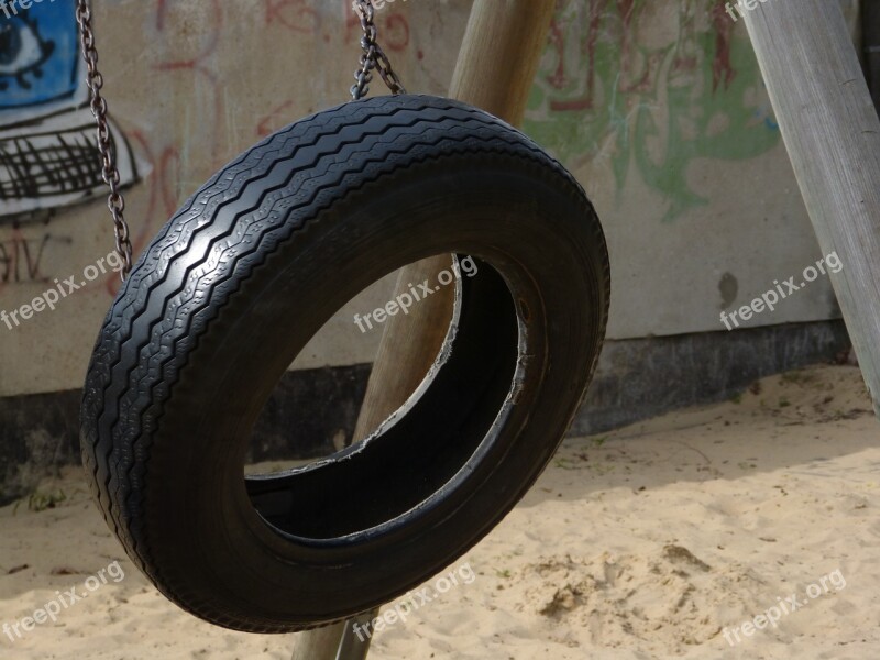 Tire Swing Swing Mature Movement Rocking Mature