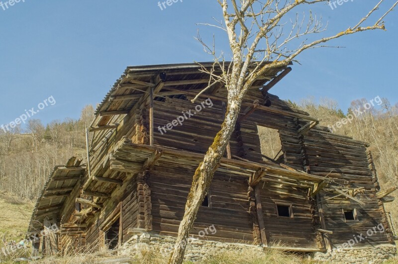 Old Installe Stable Ruins Old Building Abandoned Lapsed