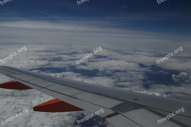 Flight Aircraft Sky Clouds Above The Clouds