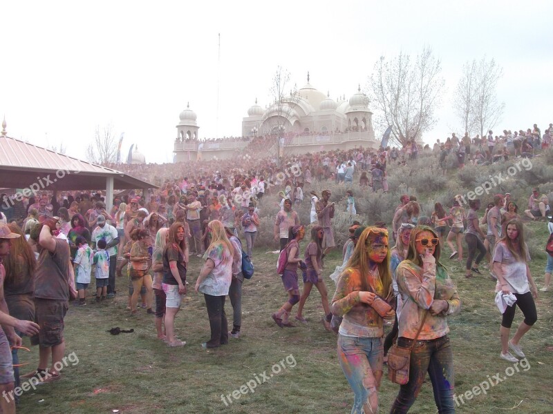 Holi Indian Color Traditional Asia