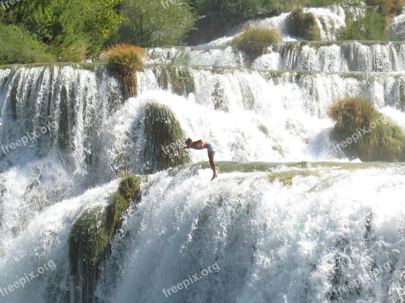 Waterfall Jump Deep Water High