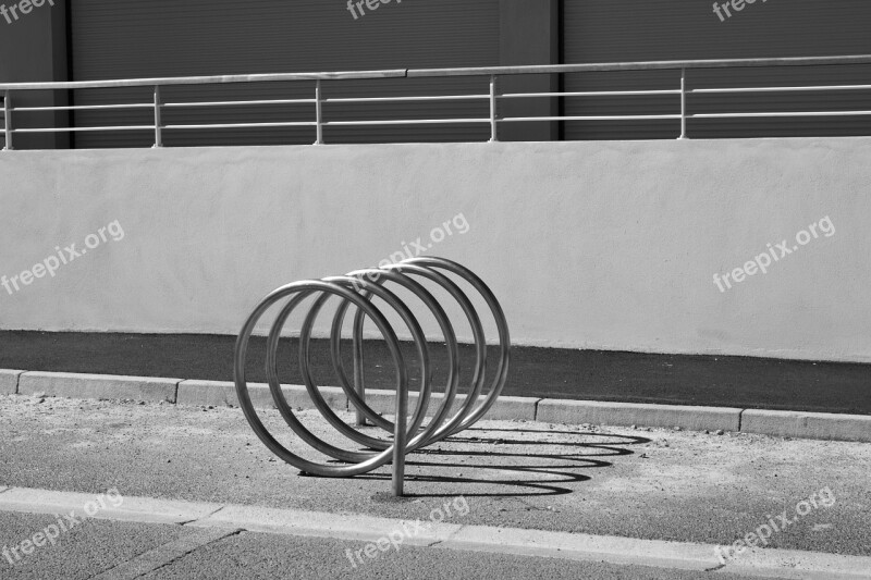 Bikes Parking City Sidewalk Street