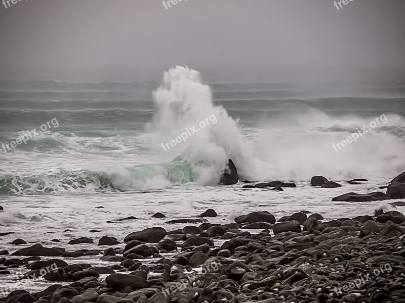 Lofoten Sea Breakers Storm Free Photos