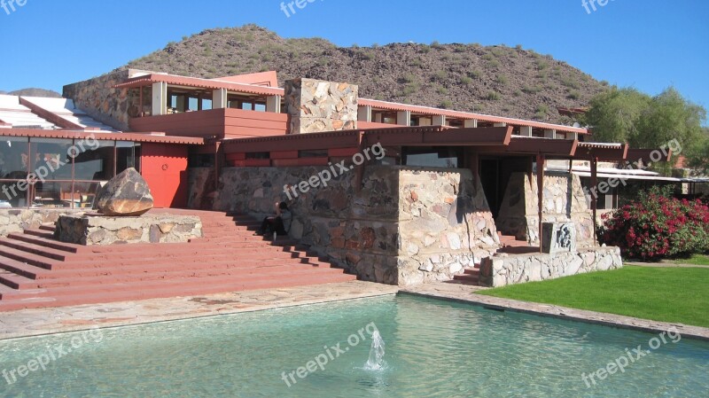 Frank Lloyd Wright Taliesin West Building Phoenix Free Photos