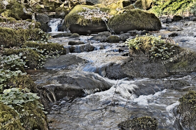 Water Courses River Torrent Rocks Current