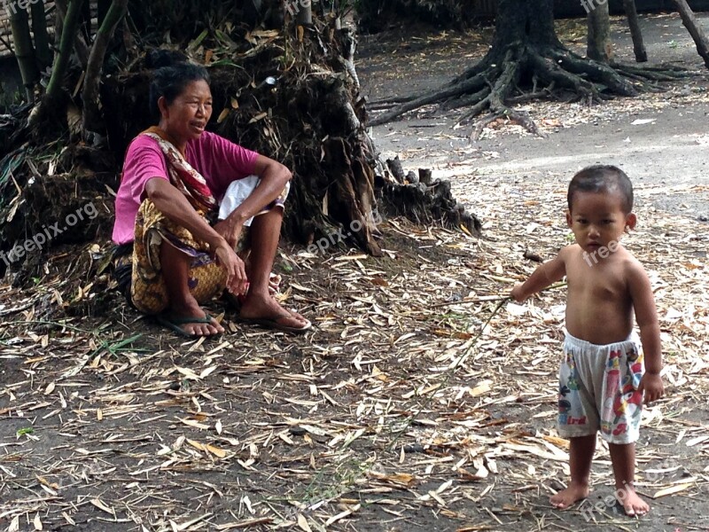 Woman Baby Lombok Belly Child