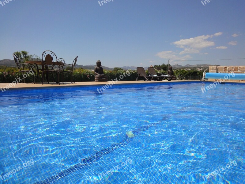 Blue Water Pool Fresh Water Pool Relaxation