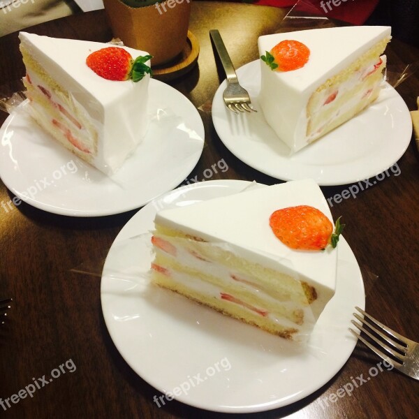 Cake Food Something To Eat Strawberry Cake Free Photos