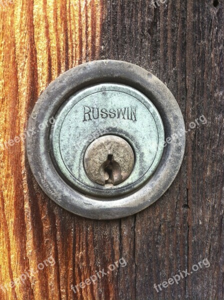 Lock Antique Vintage Keyhole Russwin