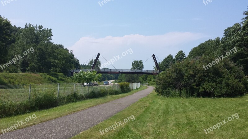 Bike Path Bridge Vermont Intervale Footbridge