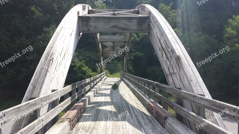 Wood Bridge Vermont Intervale Footbridge