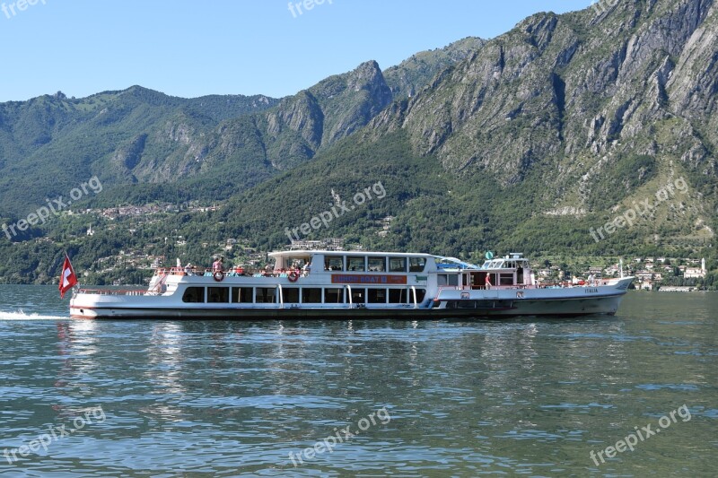 Boat Ferry Lake Switzerland Italy