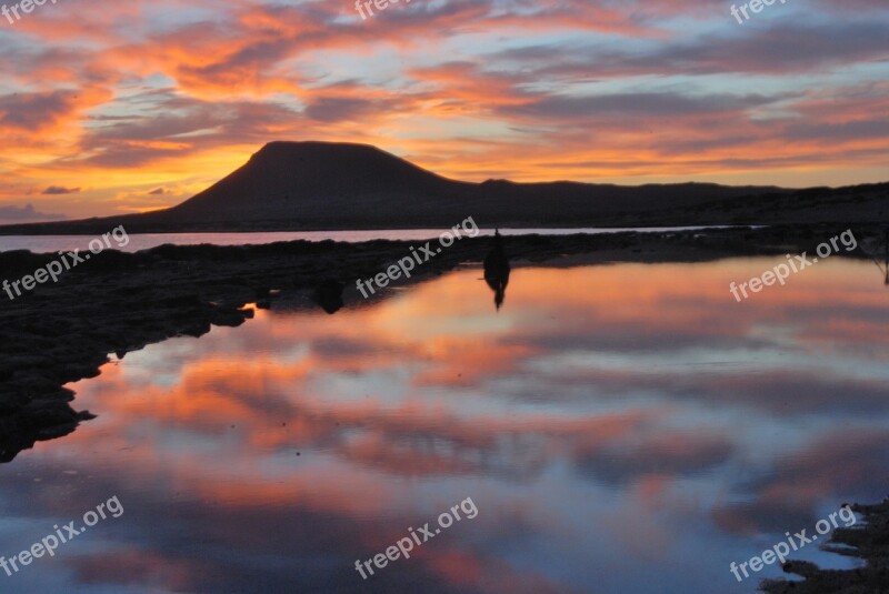 Isla Graciosa Sunset Wonderful Light Sea