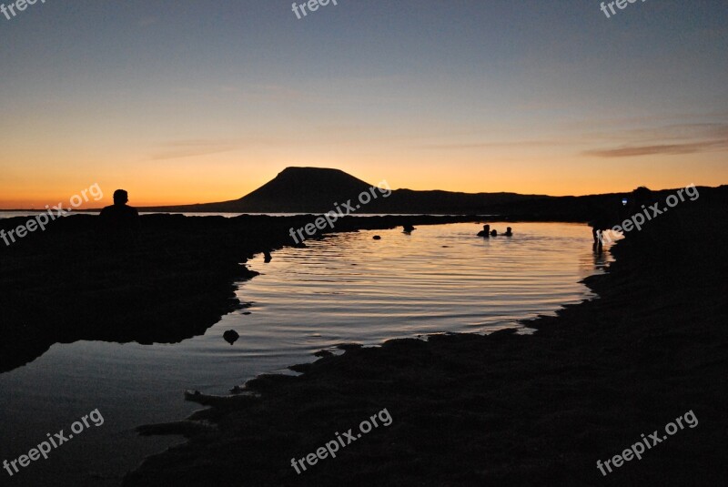 Isla Graciosa Sunset Light Sea Atmosphere