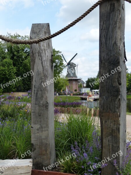 Papenburg Germany Lower Saxony Fence Mill Windmill