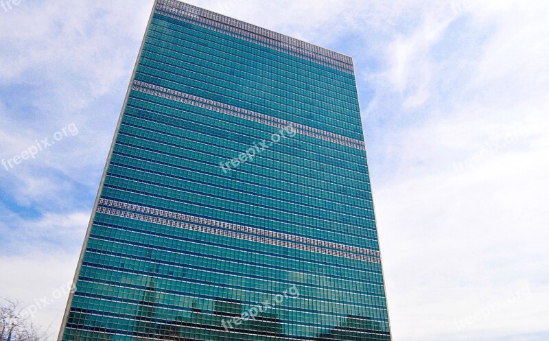 United Nations Headquarter Peace Sky New York