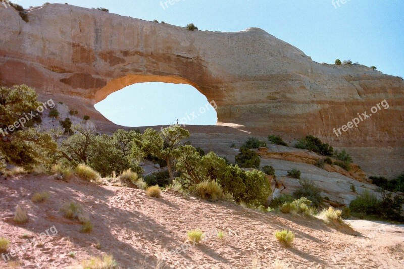 Wilson's Arch Rock Formation Sandstone Moab